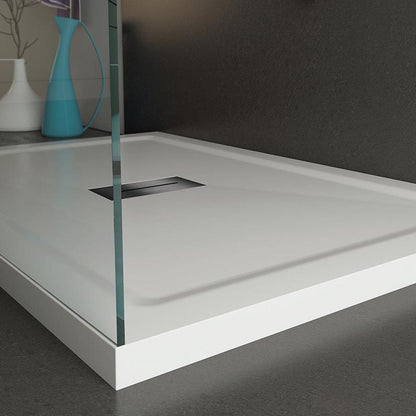 Piatto Doccia in acrilico 80X120 cm H4 con bordi squadrati Relax Design Puro