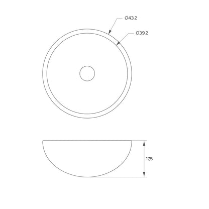 Lavabo da Appoggio in Solid Surface modello Choto Relax Design