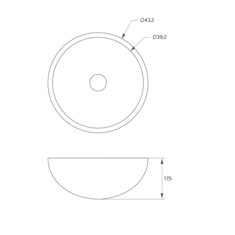 Lavabo da Appoggio in Solid Surface modello Choto Relax Design