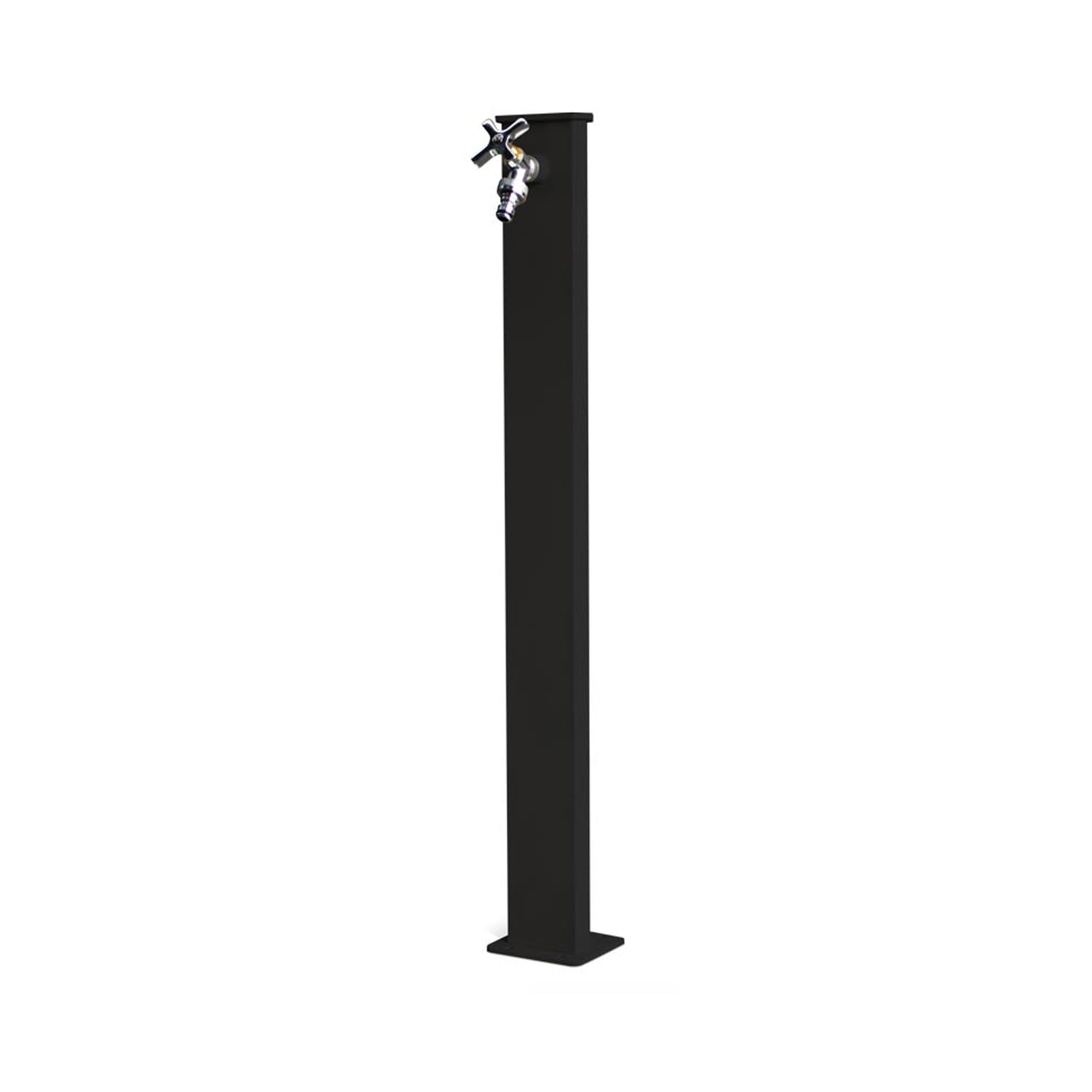 Punto acqua a terra in alluminio verniciato nero con rubinetto in ottone modello Frog by CeramicStore | Lo specialista del tuo bagno