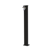 Punto acqua a terra in alluminio verniciato nero con rubinetto in ottone modello Frog by CeramicStore | Lo specialista del tuo bagno