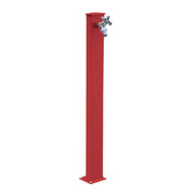 Punto acqua a terra in alluminio verniciato rosso con rubinetto in ottone modello Frog by CeramicStore | Lo specialista del tuo bagno