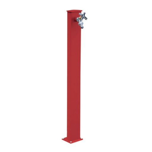 Punto acqua a terra in alluminio verniciato rosso con rubinetto in ottone modello Frog by CeramicStore | Lo specialista del tuo bagno