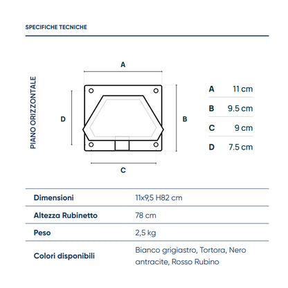 Punto acqua a terra in alluminio verniciato Tortora con rubinetto in ottone modello Frog by CeramicStore | Lo specialista del tuo bagno