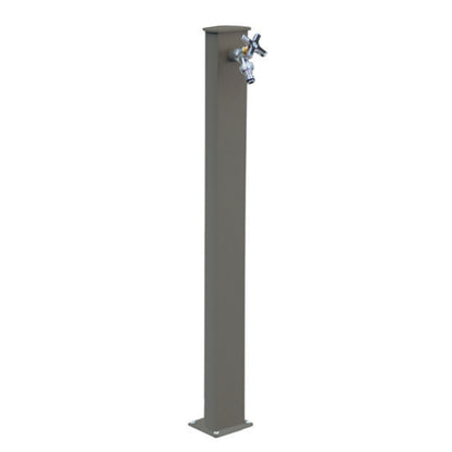 Punto acqua a terra in alluminio verniciato Tortora con rubinetto in ottone modello Frog by CeramicStore | Lo specialista del tuo bagno