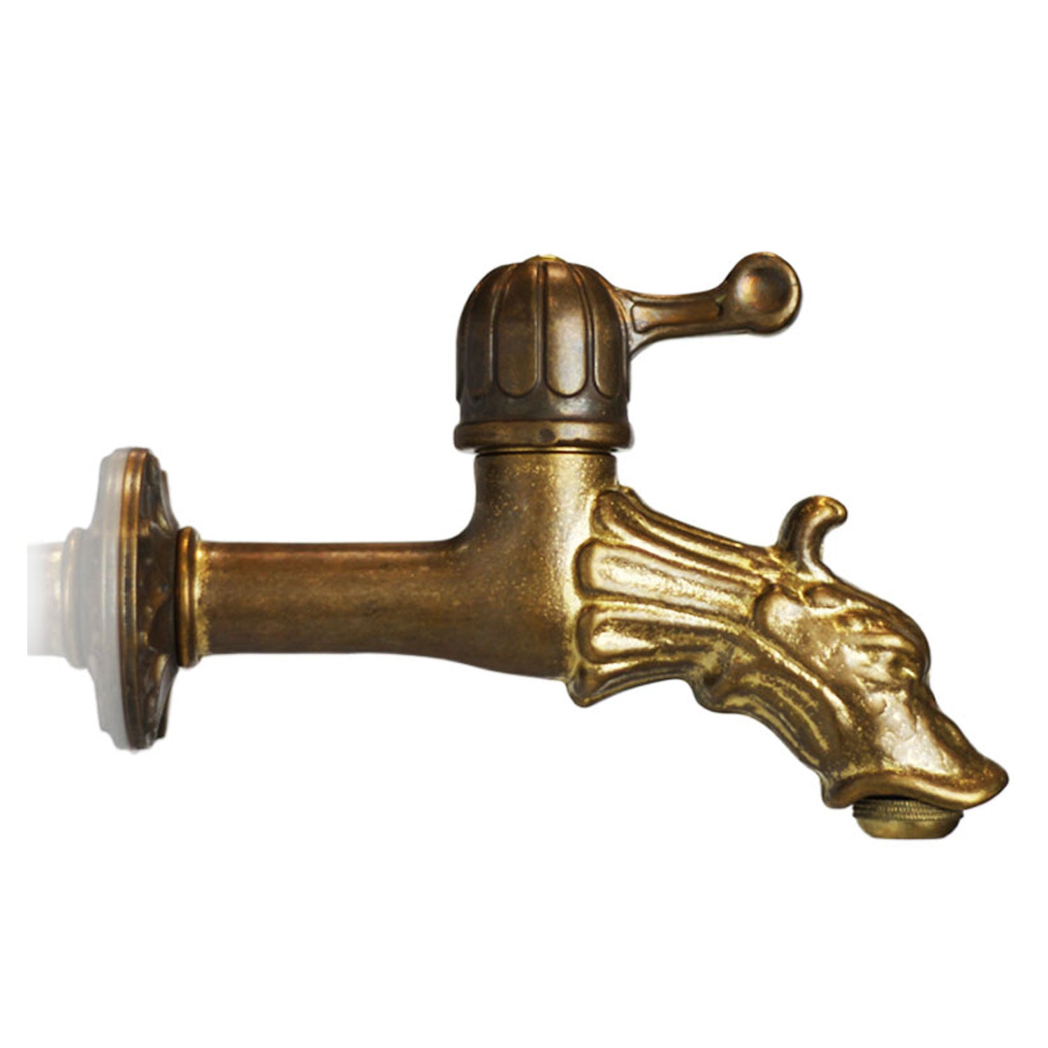 Rubinetto decorativo in ottone bronzato con attacco 1/2" ideale per esterni a forma animale by CeramicStore | Lo specialista del tuo bagno