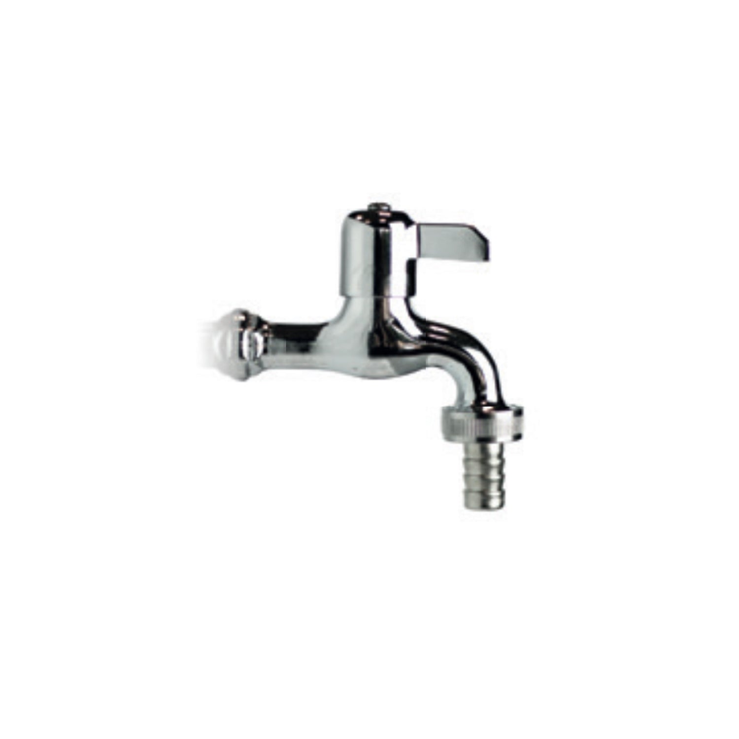 Rubinetto per fontana da giardino in ottone cromato senza rosone attacco 1/2" by CeramicStore | Lo specialista del tuo bagno