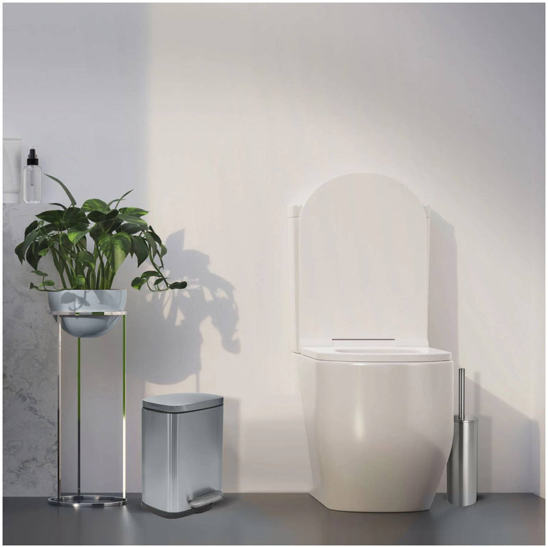 Pattumiera a pedale modello Akira 5 litri in acciaio inossidabile spazzolato by CeramicStore | Lo specialista del tuo bagno