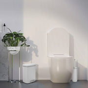 Pattumiera a pedale modello Akira in acciaio capienza 5 litri colore bianco opaco by CeramicStore | Lo specialista del tuo bagno