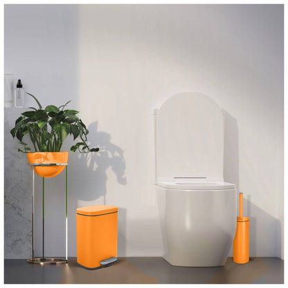 Pattumiera a pedale modello Akira capienza 5 litri colore Arancio opaco by CeramicStore | Lo specialista del tuo bagno