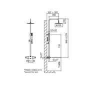 Paffoni Colonna doccia regolabile New Mini Master con deviatore, soffione tondo e doccino by CeramicStore | Lo specialista del tuo bagno