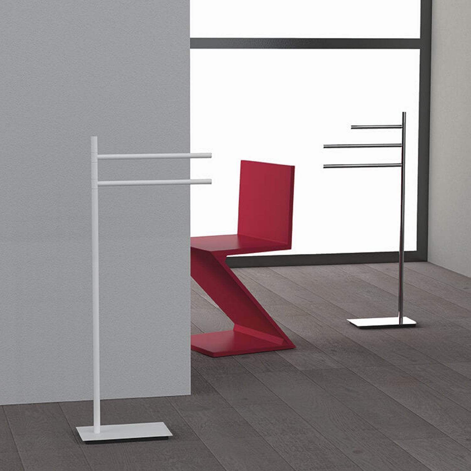 Piantana con 2 porta salvietta in ottone Square di Colombo Design by CeramicStore | Lo specialista del tuo bagno