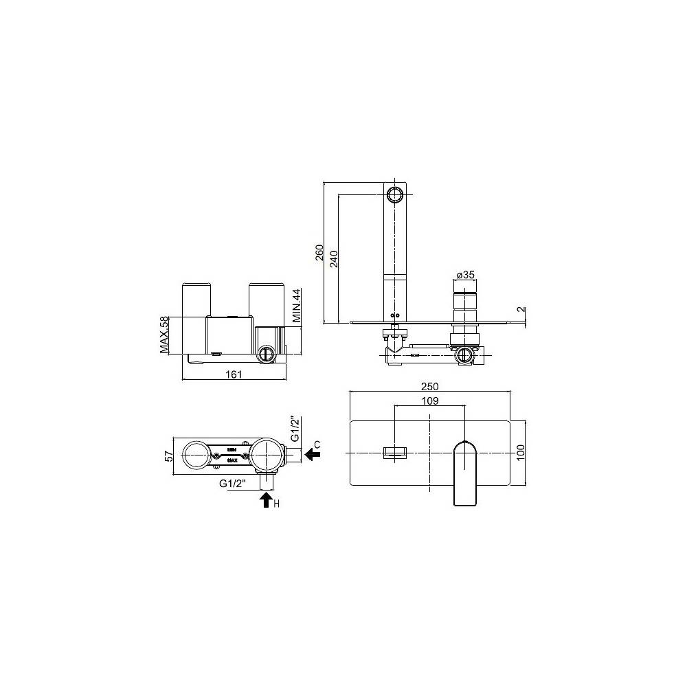Miscelatore doccia a parete Paffoni serie Tango - Cromato by CeramicStore | Lo specialista del tuo bagno