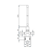 Rubinetto temporizzato con comando a ginocchio di MCM lunghezza leva 300 mm by CeramicStore | Lo specialista del tuo bagno