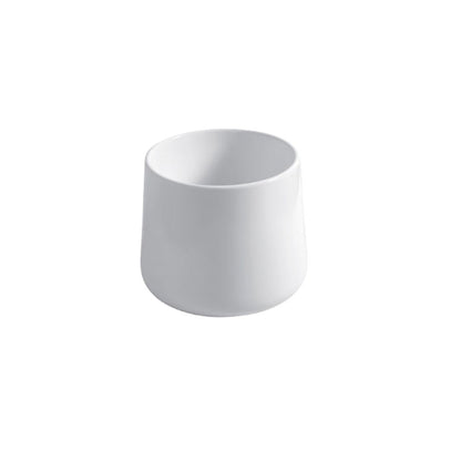 Lavabo da appoggio cilindrico in ceramica bianca lucida cm 42x35h cm serie Catino Disegno-Ceramica
