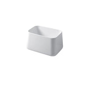 Lavabo da appoggio rettangolare 60cm in ceramica bianca lucida serie Catino Disegno-Ceramica