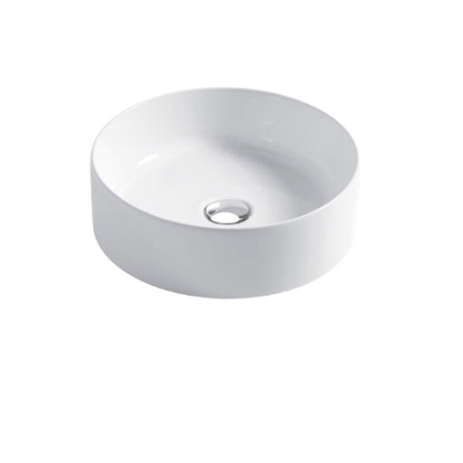 Lavabo da appoggio cilindrico à˜40x12h in ceramica bianca lucida serie Slim Disegno-Ceramica