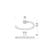 Portasalviette ad Anello in ottone cromato Colombo Design collezione Basic Con fissaggio a tassello e ad incollo con kit opzionale by CeramicStore | Lo specialista del tuo bagno