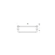 Porta salviette cm 46 in ottone cromato Colombo Design collezione Basic Con fissaggio a tassello e ad incollo con kit opzionale by CeramicStore | Lo specialista del tuo bagno