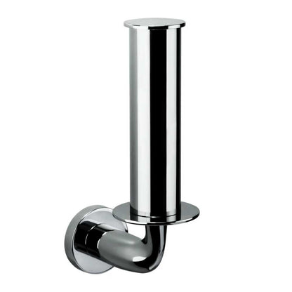 Portarotolo Verticale in ottone cromato Colombo Design collezione Basic Con fissaggio a tassello e ad incollo con kit opzionale