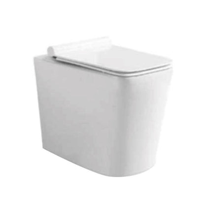 Coppia sanitari a terra filomuro con copriwater incluso BathCore serie Evo