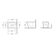 Coppia sanitari a terra filomuro con copriwater incluso BathCore serie Evo