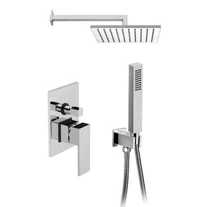 Set doccia completo in Abs e ottone cromato serie Cris Square by CeramicStore | Lo specialista del tuo bagno