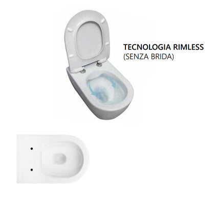 Sanitari sospesi collezione Tiara cm 36x53