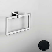 Porta salviette ad Anello di forma squadrata Nero Opaco Colombo Design collezione BasicQ Con fissaggio a tassello by CeramicStore | Lo specialista del tuo bagno