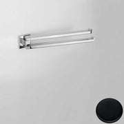 Porta salviette da bagno a doppio snodo di forma squadrata Nero Opaco Colombo Design collezione BasicQ Con fissaggio a tassello by CeramicStore | Lo specialista del tuo bagno