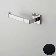 Porta rotolo Sinistro di forma squadrata Nero Opaco Colombo Design collezione BasicQ Con fissaggio a tassello