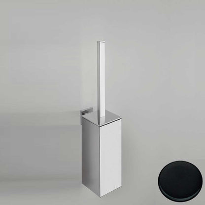 Porta scopino wc di forma squadrata Nero Opaco Colombo Design collezione BasicQ Con fissaggio a tassello by CeramicStore | Lo specialista del tuo bagno