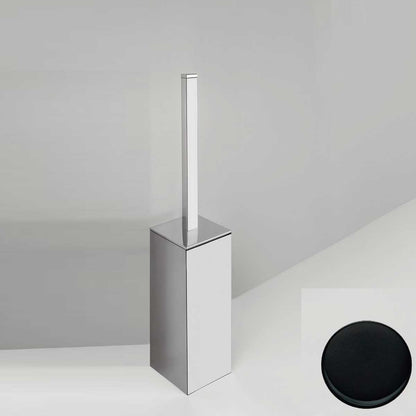 Porta scopino wc da appoggio di forma squadrata Nero Opaco Colombo Design collezione BasicQ Con fissaggio a tassello by CeramicStore | Lo specialista del tuo bagno