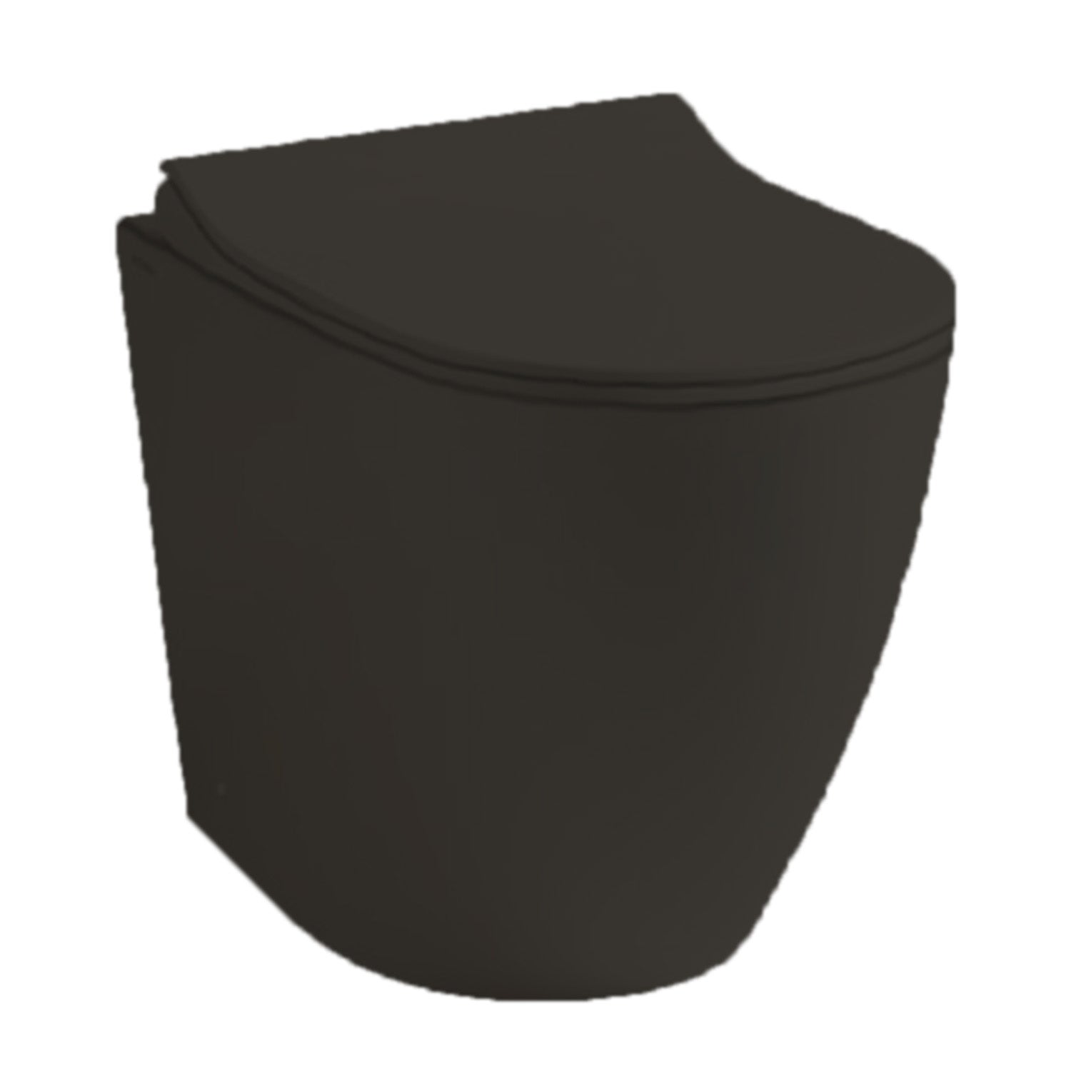 WC filomuro Althea modello Cover 52x36 cm Sedile SoftClose PlusTon colore Nero