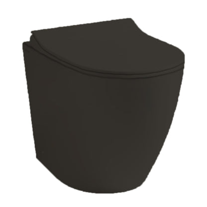 WC filomuro Althea modello Cover 52x36 cm Sedile SoftClose PlusTon colore Nero