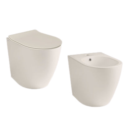 Sanitari filomuro Althea modello Cover Rimless 52x36 cm WC + Bidet colore Lino