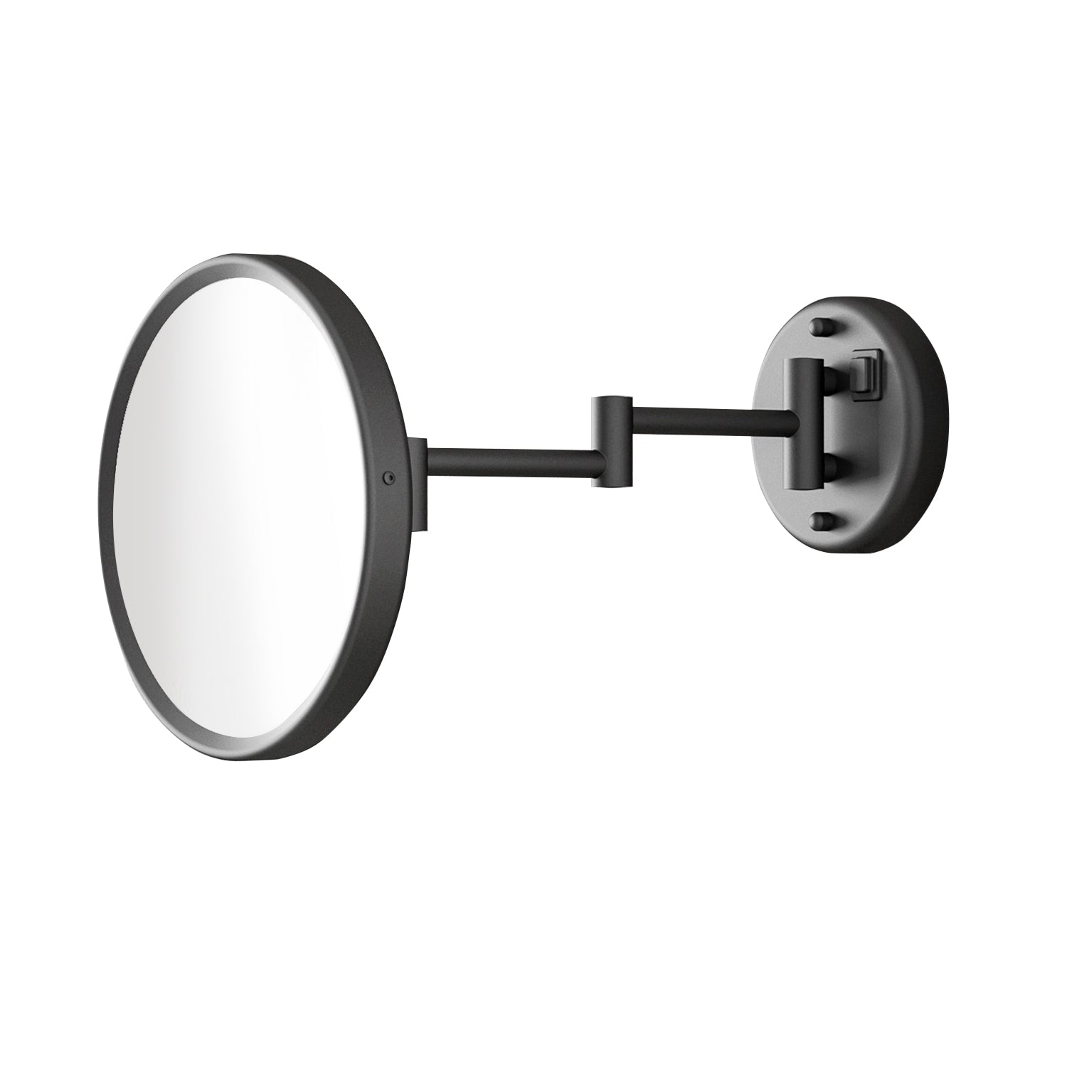 Specchio ingranditore Sarah di Gedy in Acciaio Inox AISI 304 e luce LED - Nero Matt by CeramicStore | Lo specialista del tuo bagno