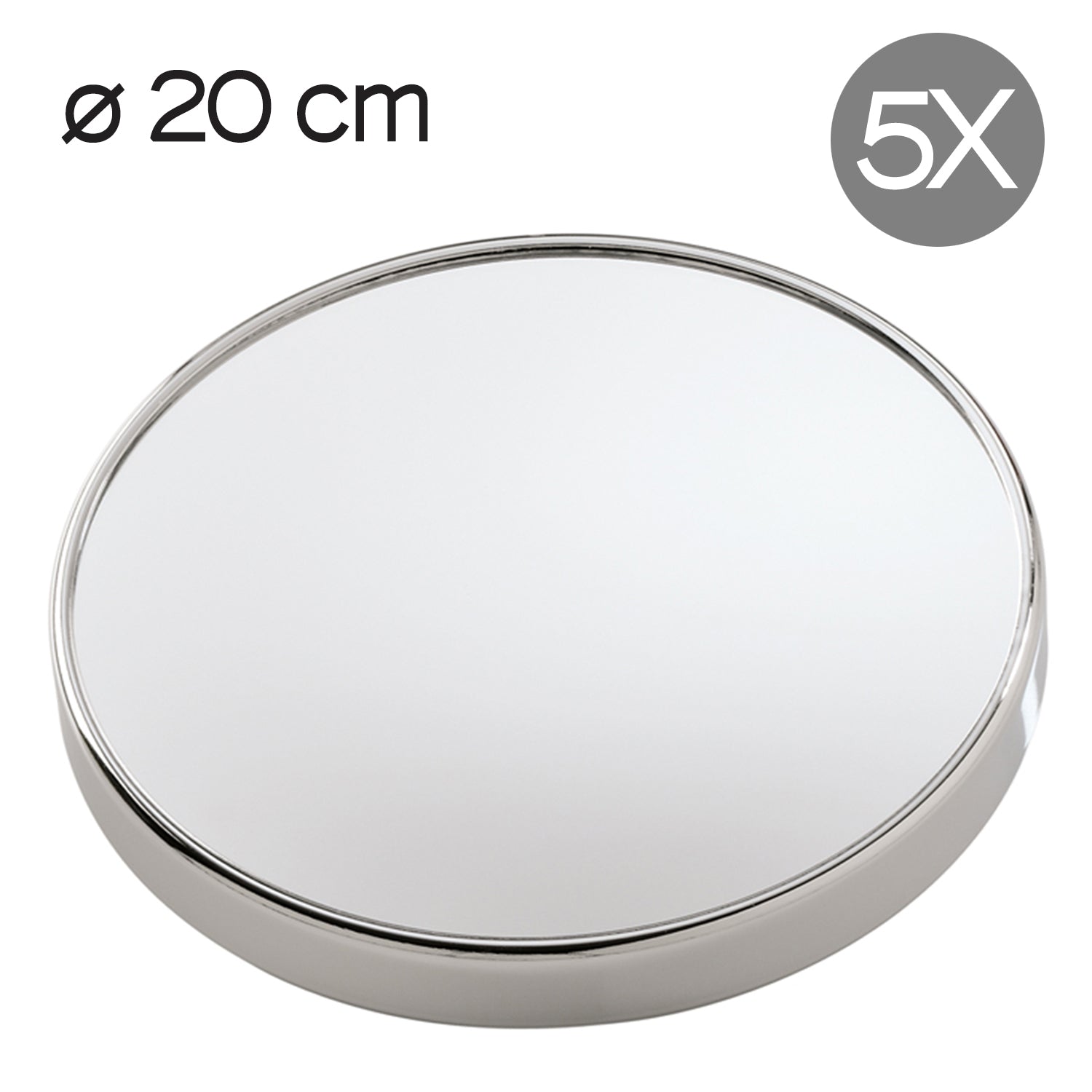 Specchio ingranditore Lia 5X con ventosa - Cromato by CeramicStore | Lo specialista del tuo bagno