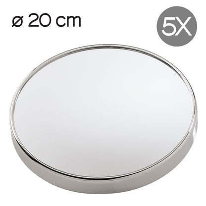 Specchio ingranditore Lia 5X con ventosa - Cromato by CeramicStore | Lo specialista del tuo bagno