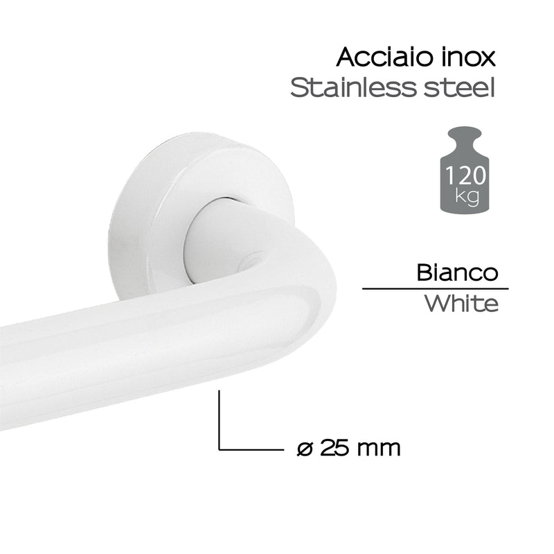Maniglione 45 cm Up di Gedy in Acciaio Inox - Bianco by CeramicStore | Lo specialista del tuo bagno