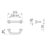 Maniglione 20 cm Up di Gedy in Acciaio Inox - Cromato by CeramicStore | Lo specialista del tuo bagno