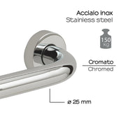 Maniglione 20 cm Up di Gedy in Acciaio Inox - Cromato by CeramicStore | Lo specialista del tuo bagno
