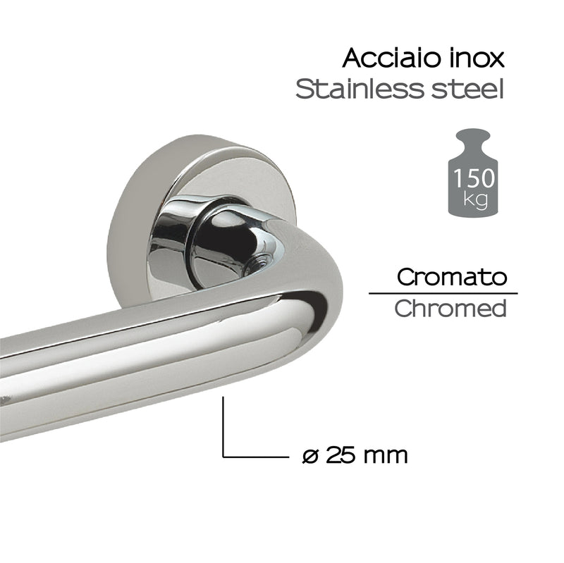 Maniglione 20 cm Up di Gedy in Acciaio Inox - Cromato by CeramicStore | Lo specialista del tuo bagno