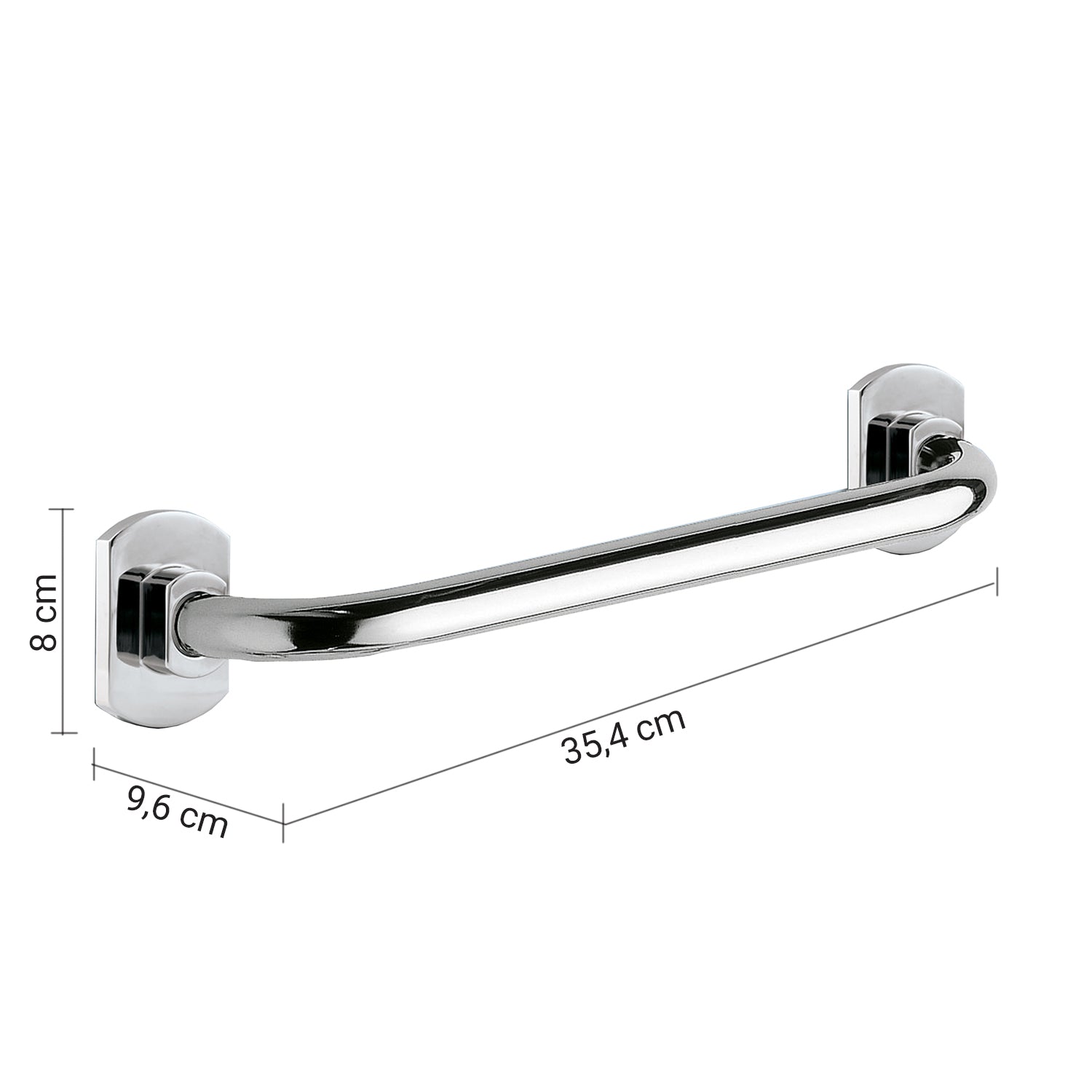 Maniglione 35 cm Edera di Gedy in Acciaio Inox AISI 304 - Cromato by CeramicStore | Lo specialista del tuo bagno