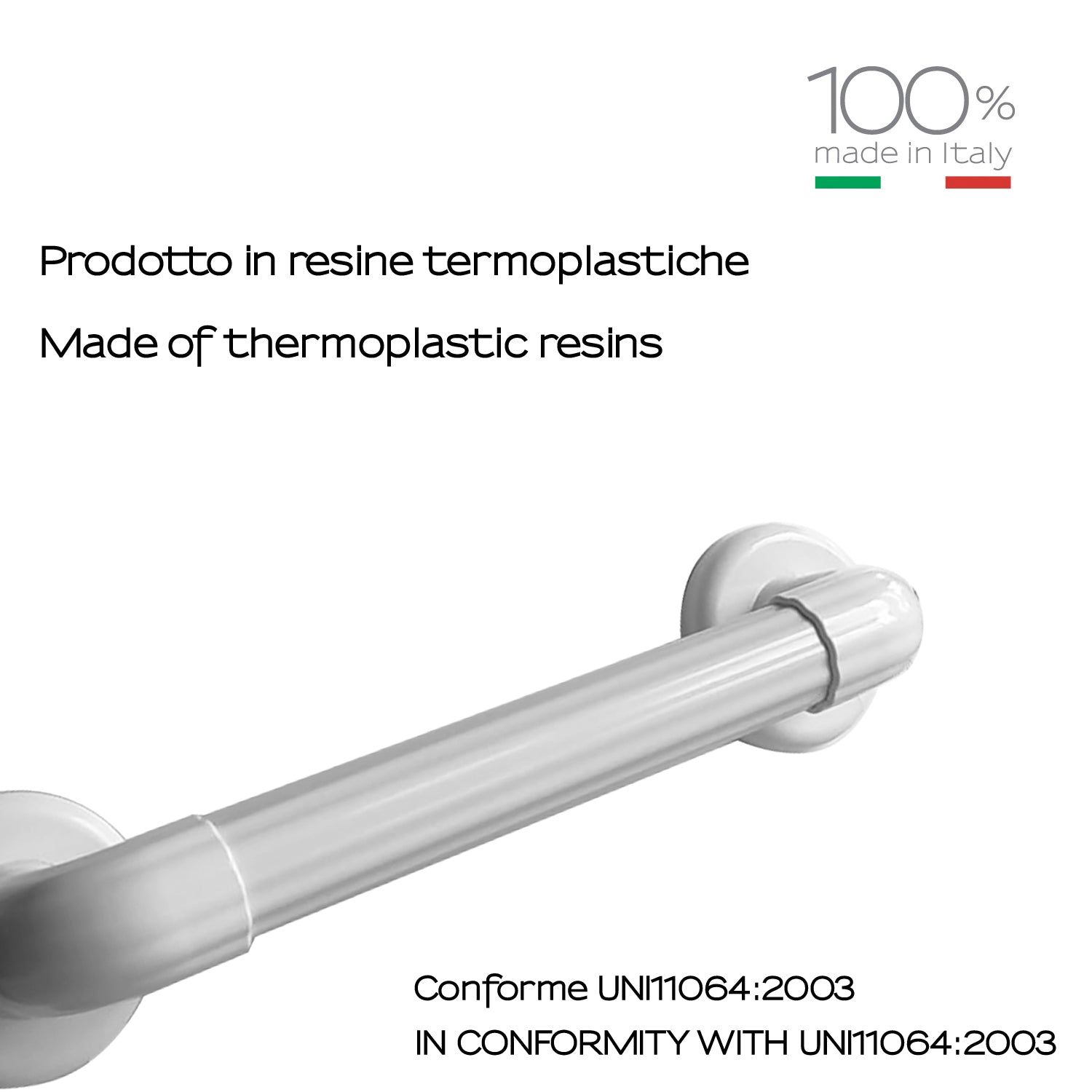 Maniglione 30 cm di Gedy serie Friend - Bianco by CeramicStore | Lo specialista del tuo bagno