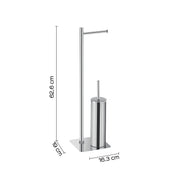Piantana portarotolo e porta scopino Artà¹ di Gedy - Cromato