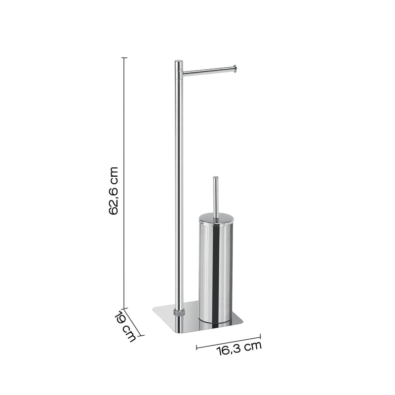 Piantana portarotolo e porta scopino Artà¹ di Gedy - Cromato