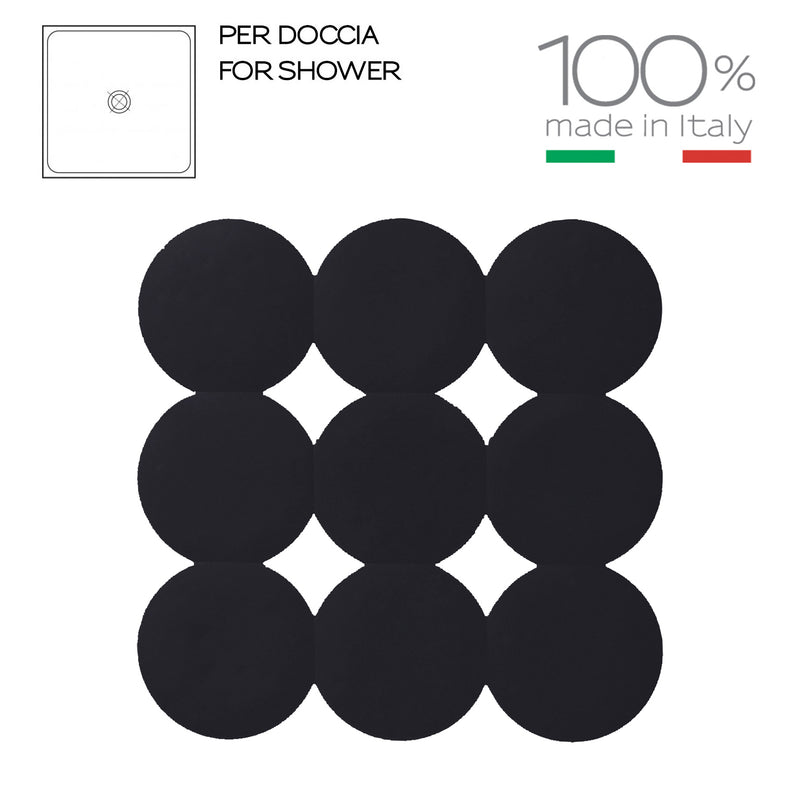 Tappeto antiscivolo doccia Giotto di Gedy 55x55 cm - Nero Matt by CeramicStore | Lo specialista del tuo bagno