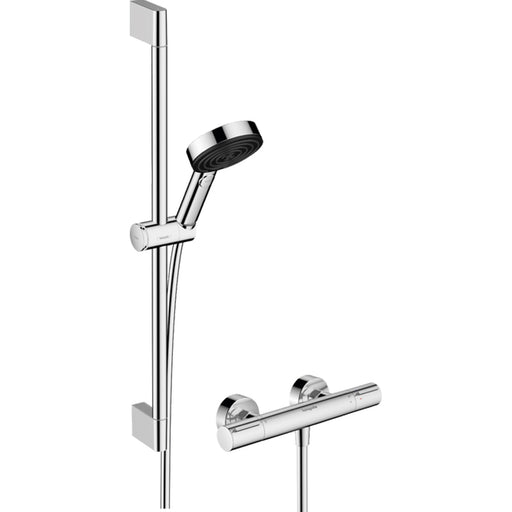 Saliscendi doccia di Hansgrohe Pulsify Select S con doccetta 3jet e Asta da 65 cm - Cromo by CeramicStore | Lo specialista del tuo bagno