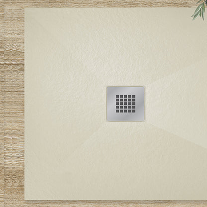 Piatto Doccia filopavimento 70x90 Crema in resina effetto pietra Emoji riducibile by CeramicStore | Lo specialista del tuo bagno